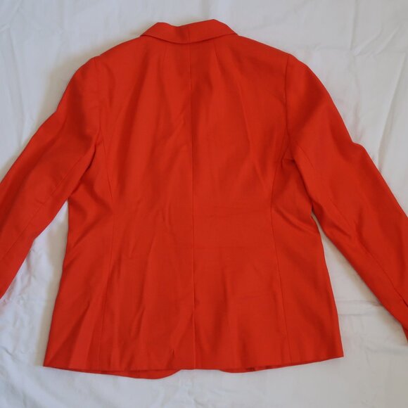 J. Crew Parke Linen Blend Single Button Blazer in Brilliant Red Size 14 - Picture 3 of 3